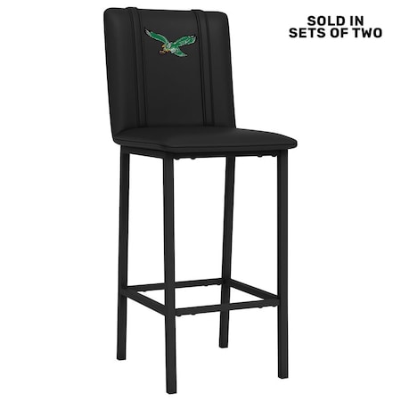 Dreamseat Bar Stool 500 with Philadelphia Eagles Classic Logo, 2PK XZ500BSDBLK-PSNFL21029A